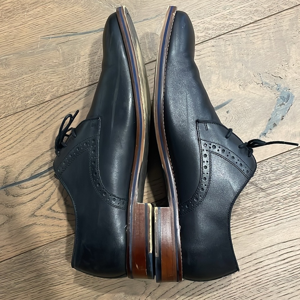 Johnston Murphy Conrad Leather Plain Toe Oxford Dress Shoe Size 13 Black - Picture 4 of 10